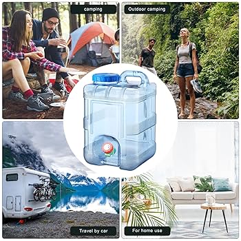 ATB 2pc Collapsible Water Container 5 Liter Camping Storage Foldable Bottle Portable