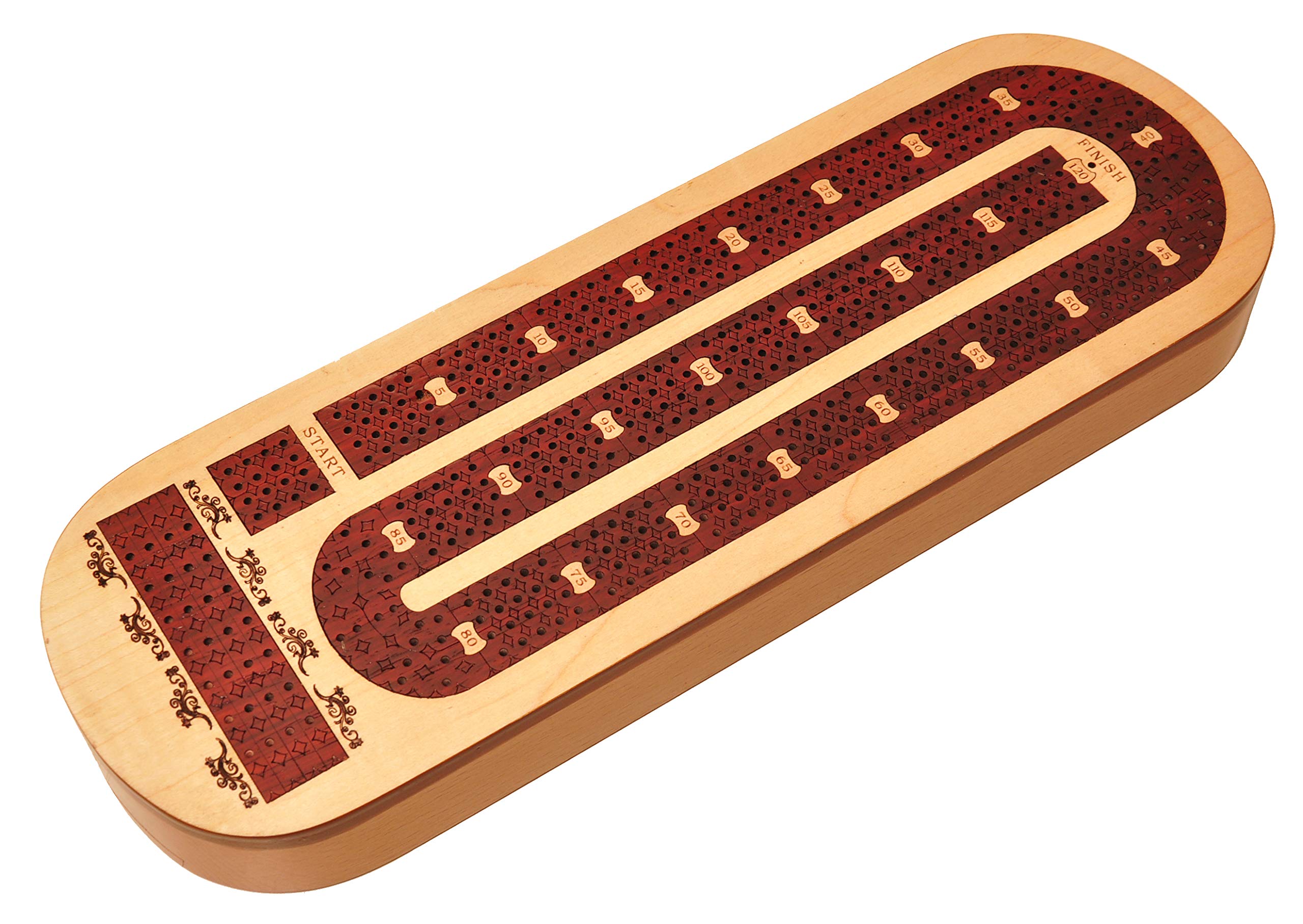 Palm Royal Handicrafts Ciągła drewniana deska do szopki wykonana z drewna krwistego i klonu. Możliwość przechowywania śledzi i kart