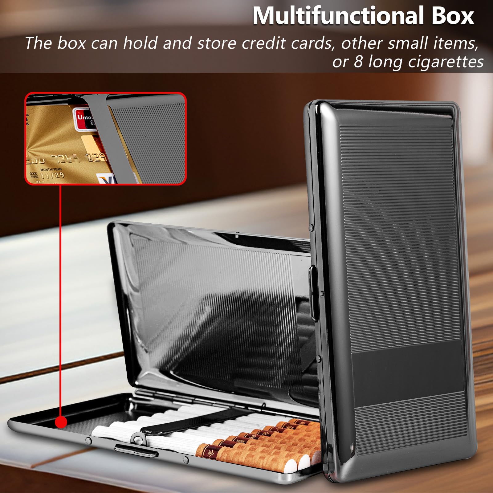 Beautiful Stylish Metal Ladies and Men's Cigarette Case,Holds 20pcs 120's Capri Cigarettes (Patterned Pink, 20pcs 120's)