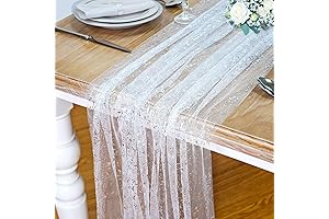 Exquisite Silver Shimmering Table Runner