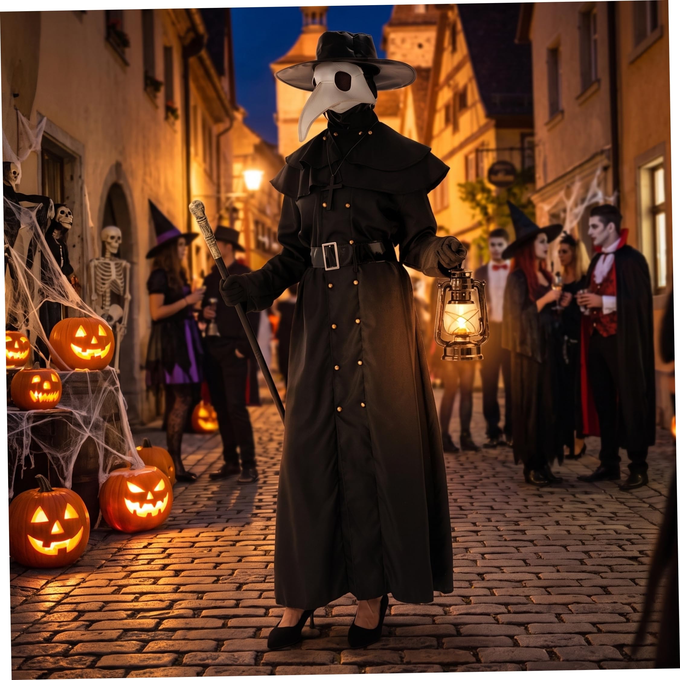 Halloween-Kostüm, Pestdoktor-Kostüm, Halloween-Dekoration für Erwachsene S