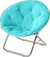 Vista 23 de Urban Lifestyle Silla de piel sintética super suave con estructura de metal plegable, color aqua