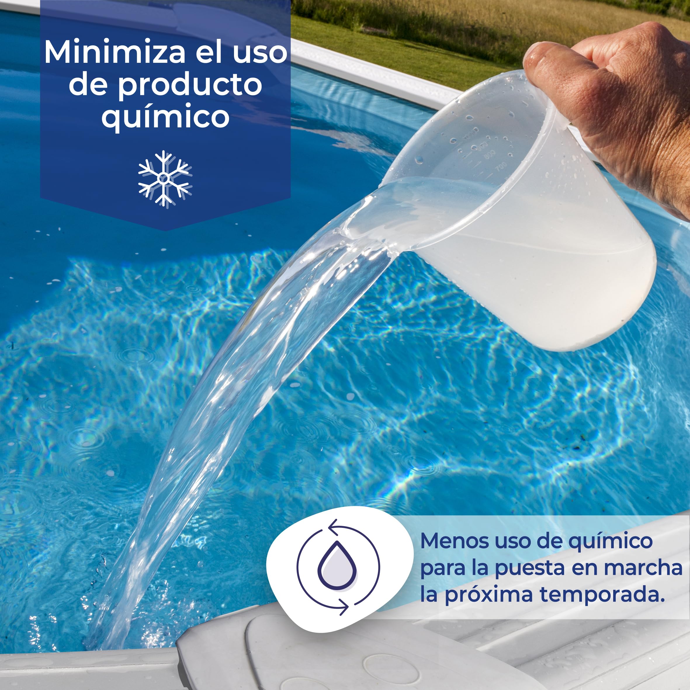 Gre Cubierta Invierno Premium 180g/m² piscina ovalada 730x375 cm UV