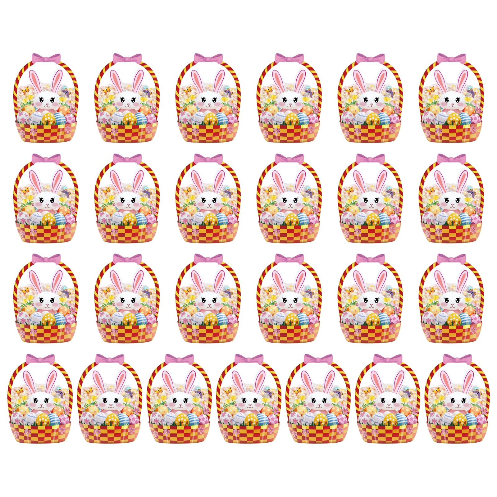 Xinsheinelry Clear Rabbits Treat Bags with Auto Seal for Easter and Snacks Food Safe Clear Rabbits Candy Bags