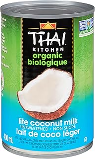 Thai Kitchen Organic Unsweetened Lite Coconut Milk, 13.66 fl oz (Pack of 6)