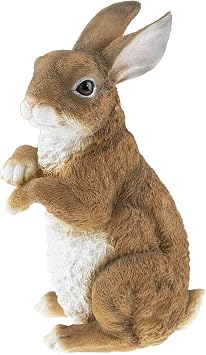CLEVER GARDEN Rabbit Garden Statue Outdoor Decor, Resin Figurine Decoration for Lawn, Yard, Patio, Porch, and More