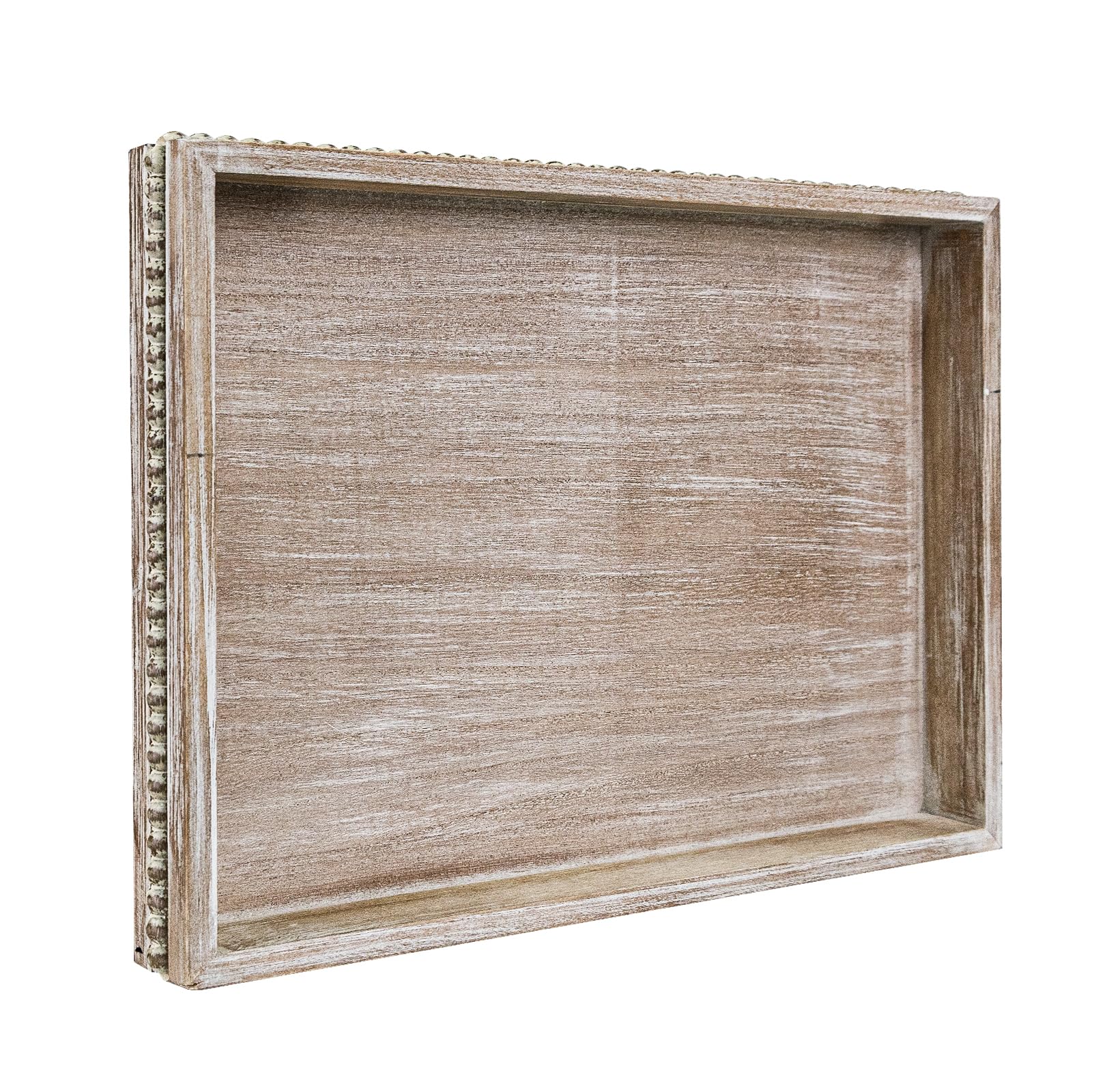 MAONAME Wood Serving Tray, Farmhouse Wooden Tray for...