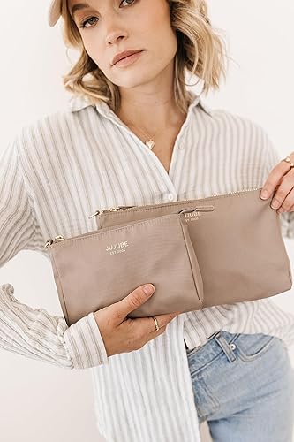 Miniatura 6 de JuJuBe Juego de bolsas de 3 piezas, bolsas grandes, medianas y pequeñas, bolso convertible a pequeño con correa cruzada, perfecto para viajes, gris