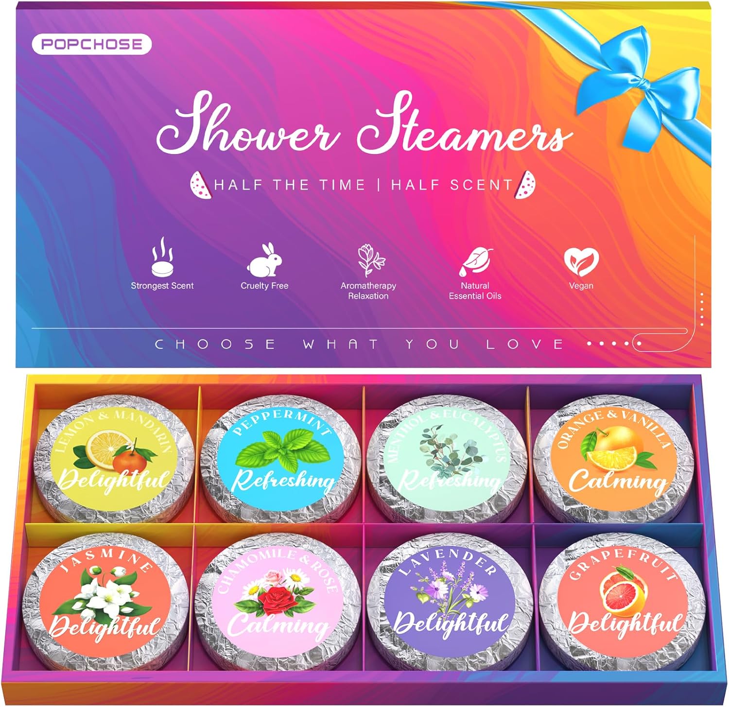 Shower Steamers Aromatherapy – POPCHOSE 8 Pack Gifts for Women, Mom, Men, Self Care Shower Bombs with Natural Essential Oil, Relaxation Stress Relief Home Spa Birthday Gift Stocking Stuffers Shower Steamers Aromatherapy – POPCHOSE 8 Pack Gifts for Women, Mom, Men, Self Care Shower Bombs with Natural Essential Oil, Relaxation Stress Relief Home Spa Birthday Gift Stocking Stuffers