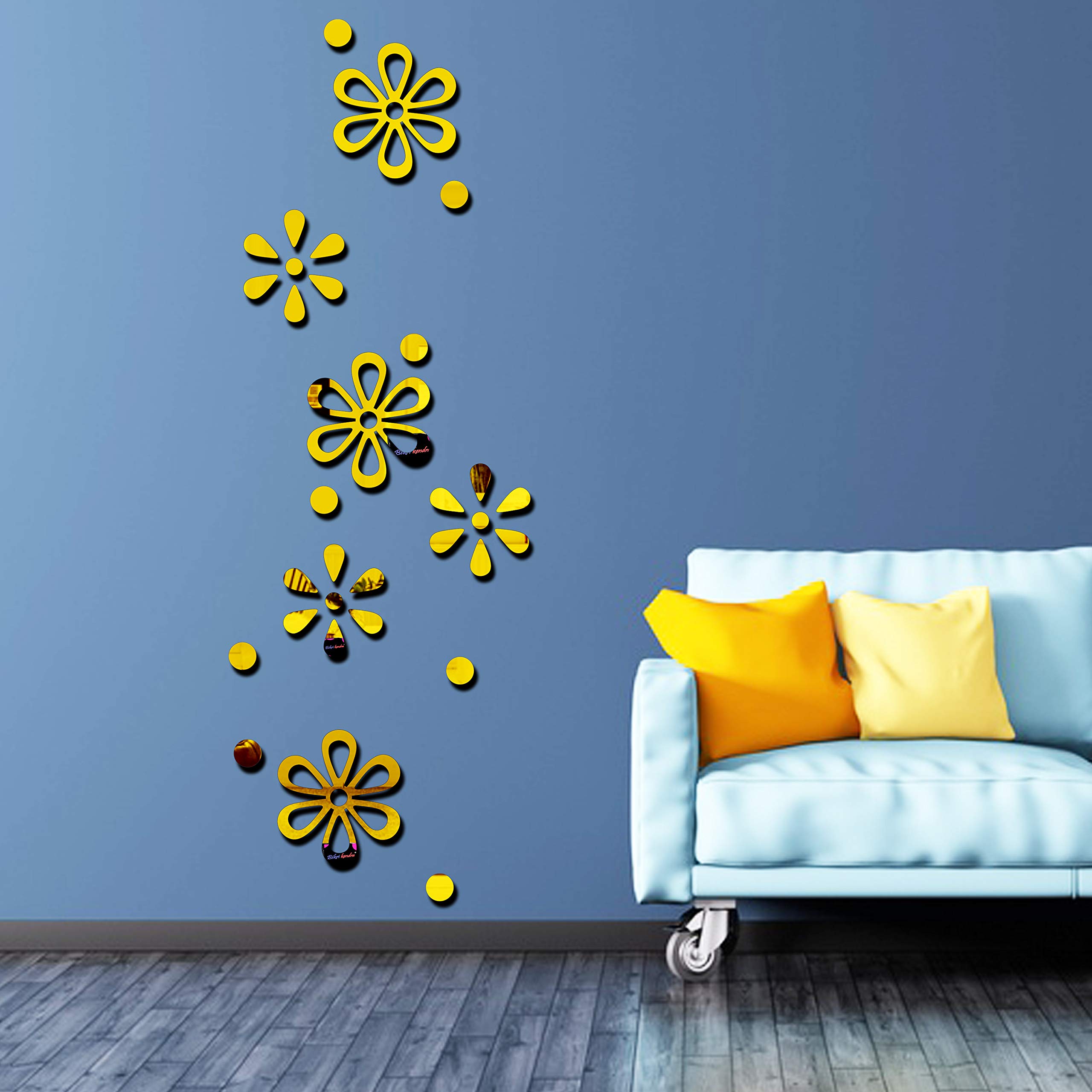 Bikri Kendra Acrylic Abstract Wall Sticker, Gold (B07BBTM3JG) Amazon Price History, Amazon Price Tracker