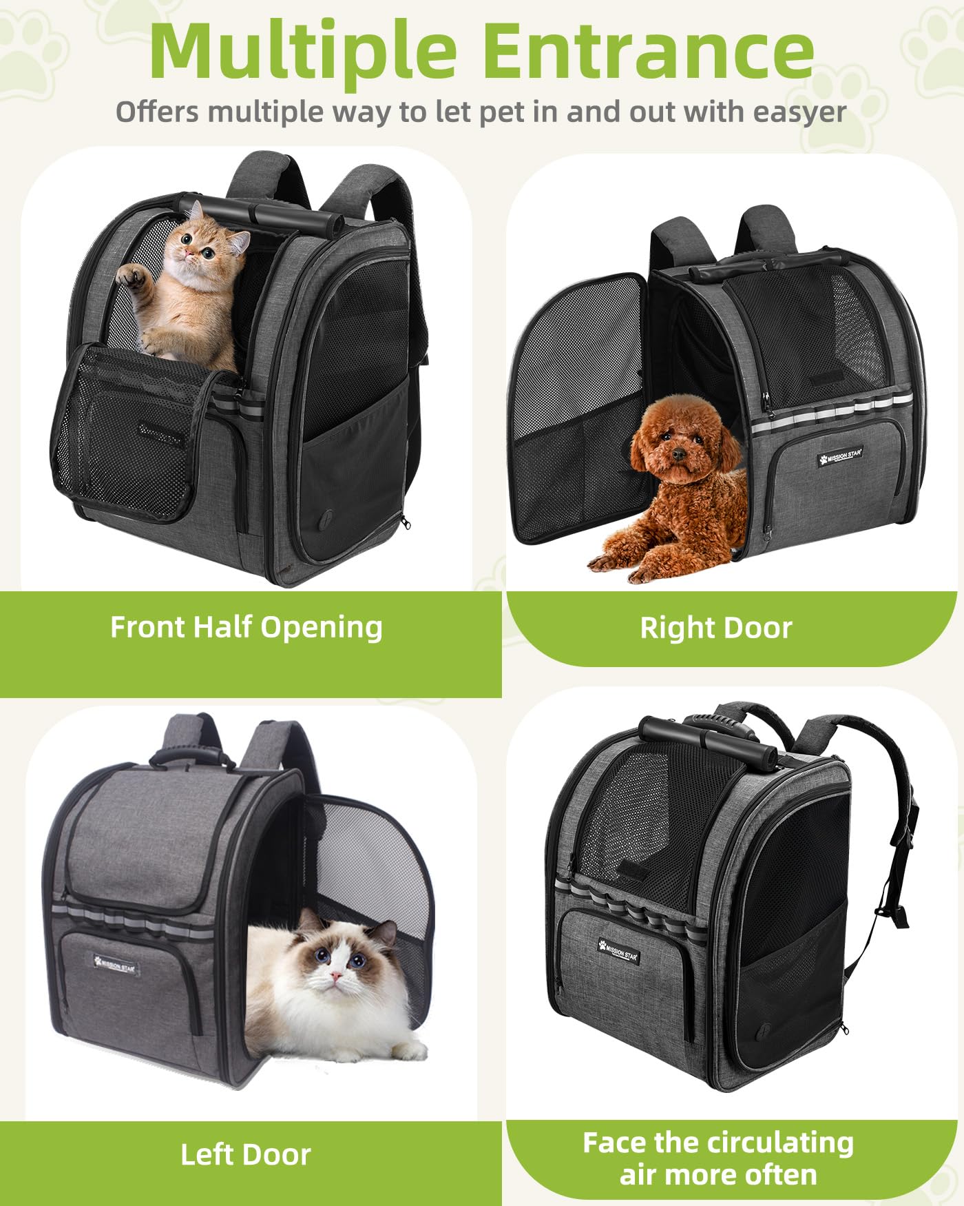 ペット バックパック キャリア 通気性デザイン メッシュ 猫 小型犬  お出かけ Amazon.co.jp: 通気性メッシュ付き猫キャリアバックパック 猫/小型犬用