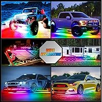 Vista 9 de Nilight 4 Piezas Tiras de Luces de Acento de Neón Underglow de Aluminio 396 LEDs Color de Ensueño Asistencia de Puerta Función Activa de Sonido