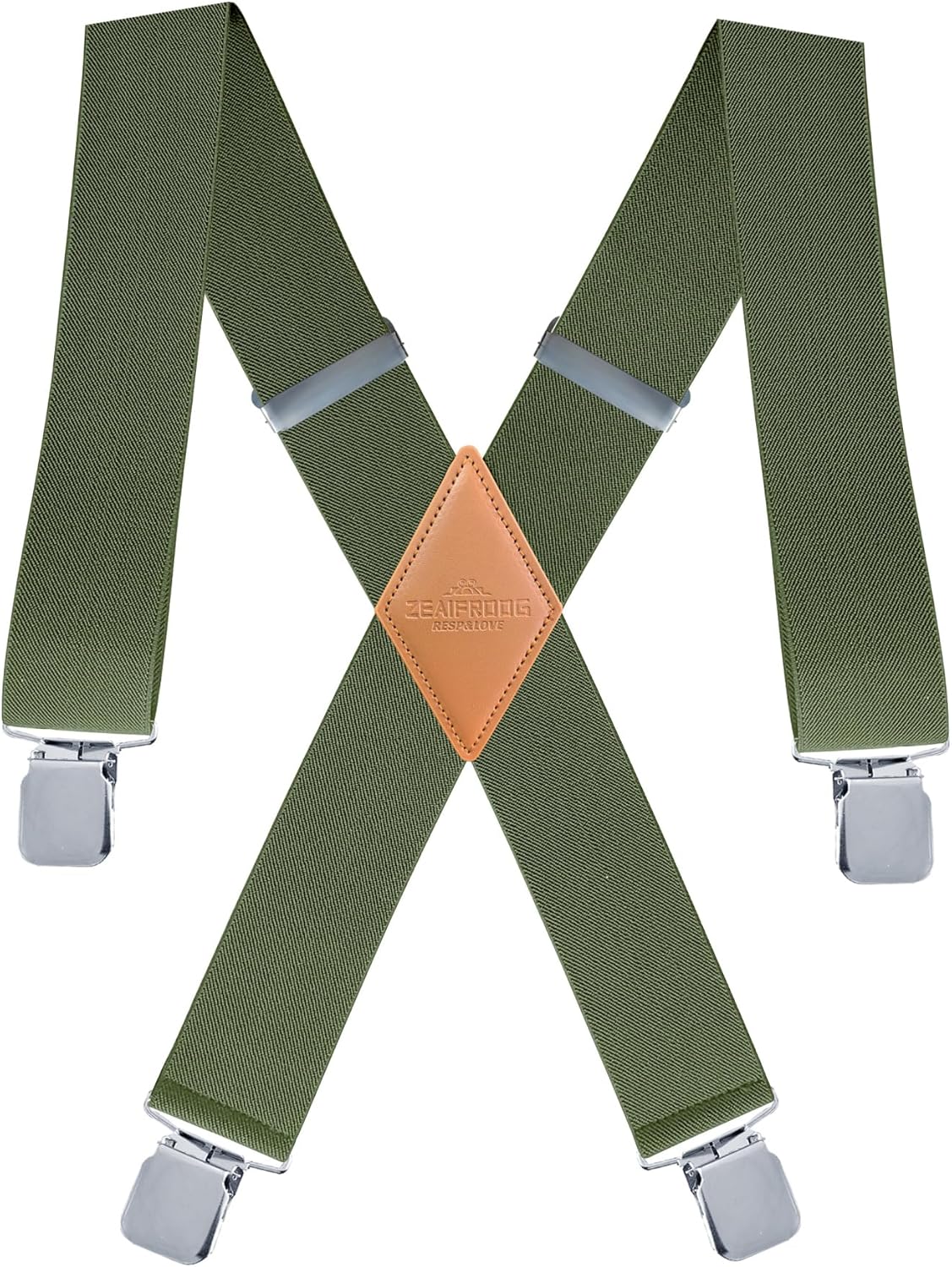 Heavy Duty Mens Suspenders.X-Shaped 2” Wide Strong Clips Suspenders For Men Women.