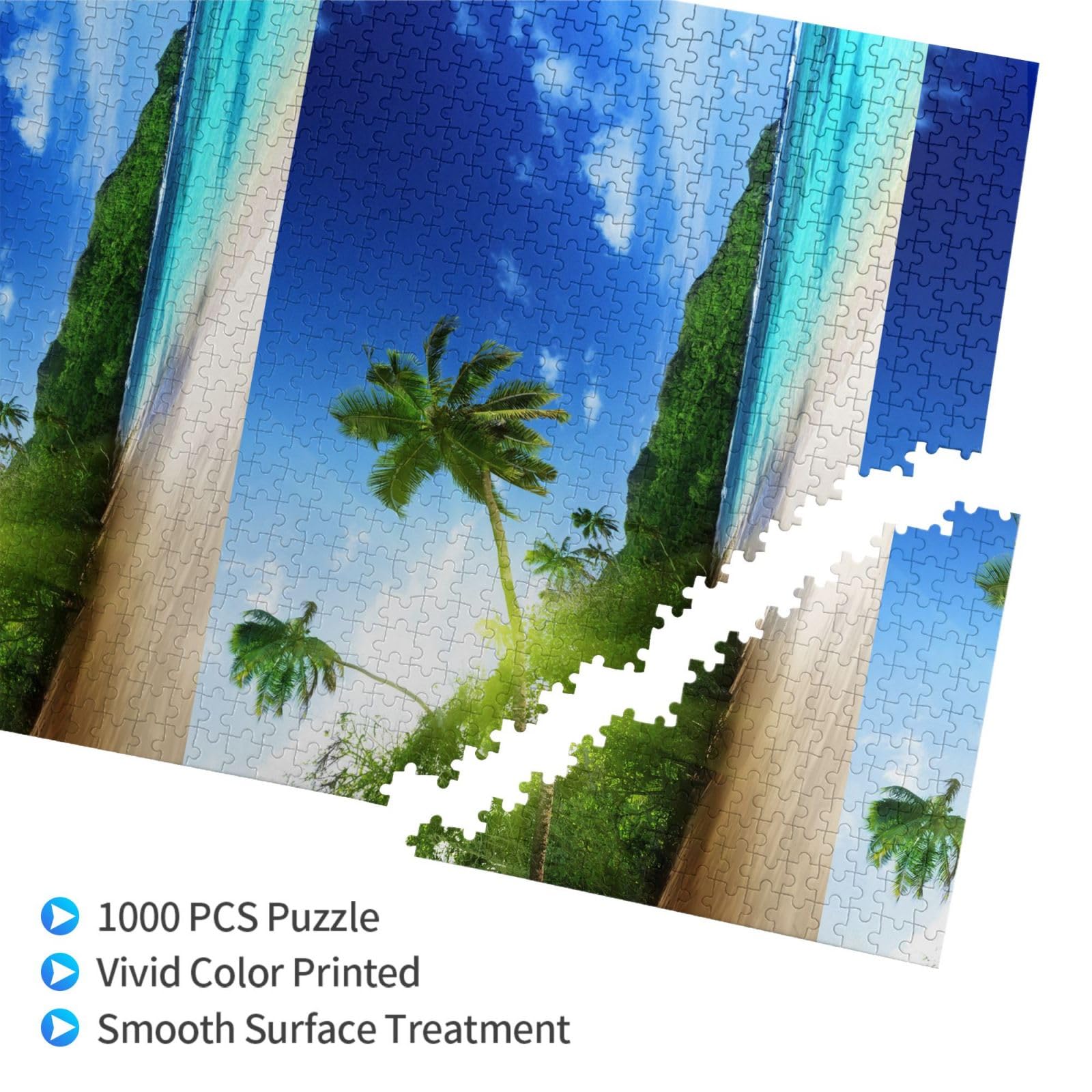 Paesaggio nordico con cielo hawaiano e oceano, puzzle da 1000 pezzi per adulti, puzzle impegnativi, puzzle a incastro