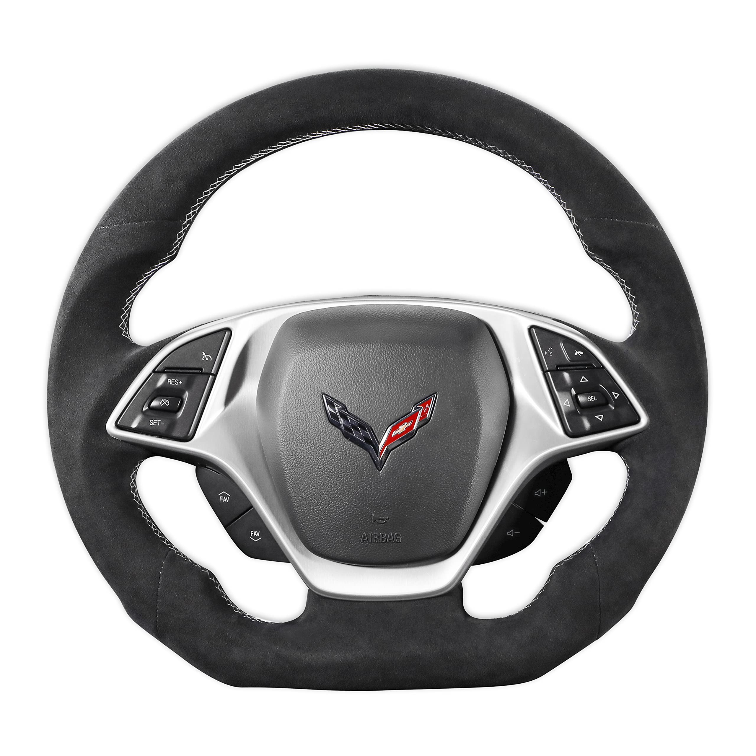 Drake Muscle Cars CV950-22 Steering Wheel Synthetic Suede Wrapped