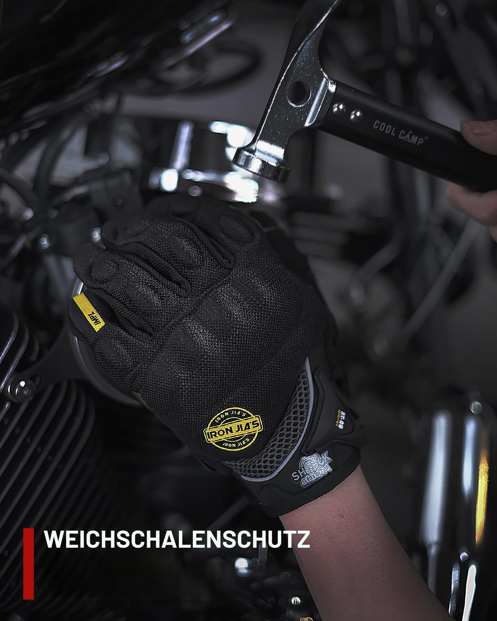 BORLENI Motorradhandschuhe Herren Sommer Motorrad Handschuhe atmungsaktive Vollfinger-Motorradhandschuhe Touchscreen Knöchelhandschuhe