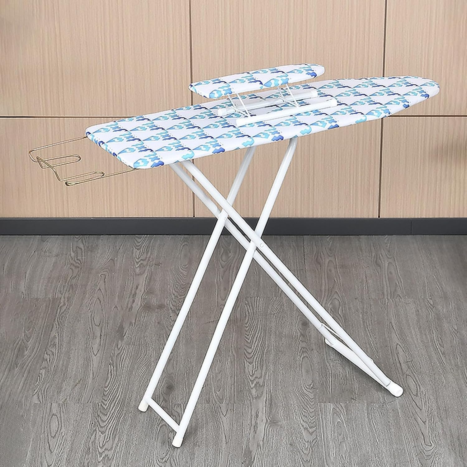 42 inch Ironing Board, Full-Size Foldable Iron Board with Heat-Resistant Cover, Ironing Board Cover and Pad Iron Board Cover Extended Ironings Boards Outside Neon