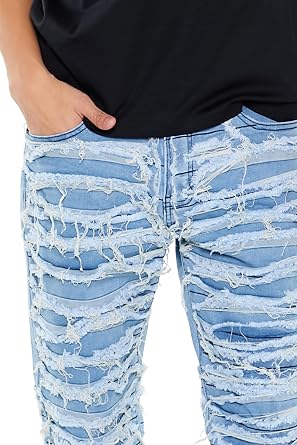 Forever 21 Men's Destroyed Slim-fit Mid-Rise Jeans
