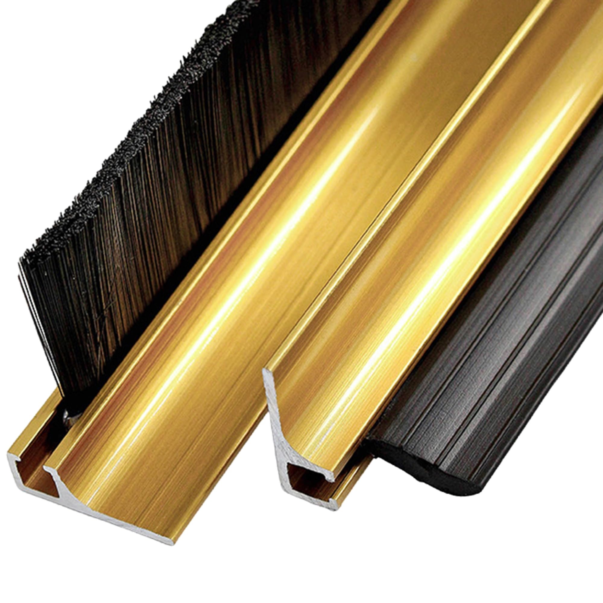 Uszczelka przeciwwiatrowa, Szczotka Uszczelniająca Dolną Część Drzwi Ze Stopu Aluminium, 1000 Mm, 2 Style, Wielokolorowa, Różne Wysokości(Gray,30mm/1.2in)