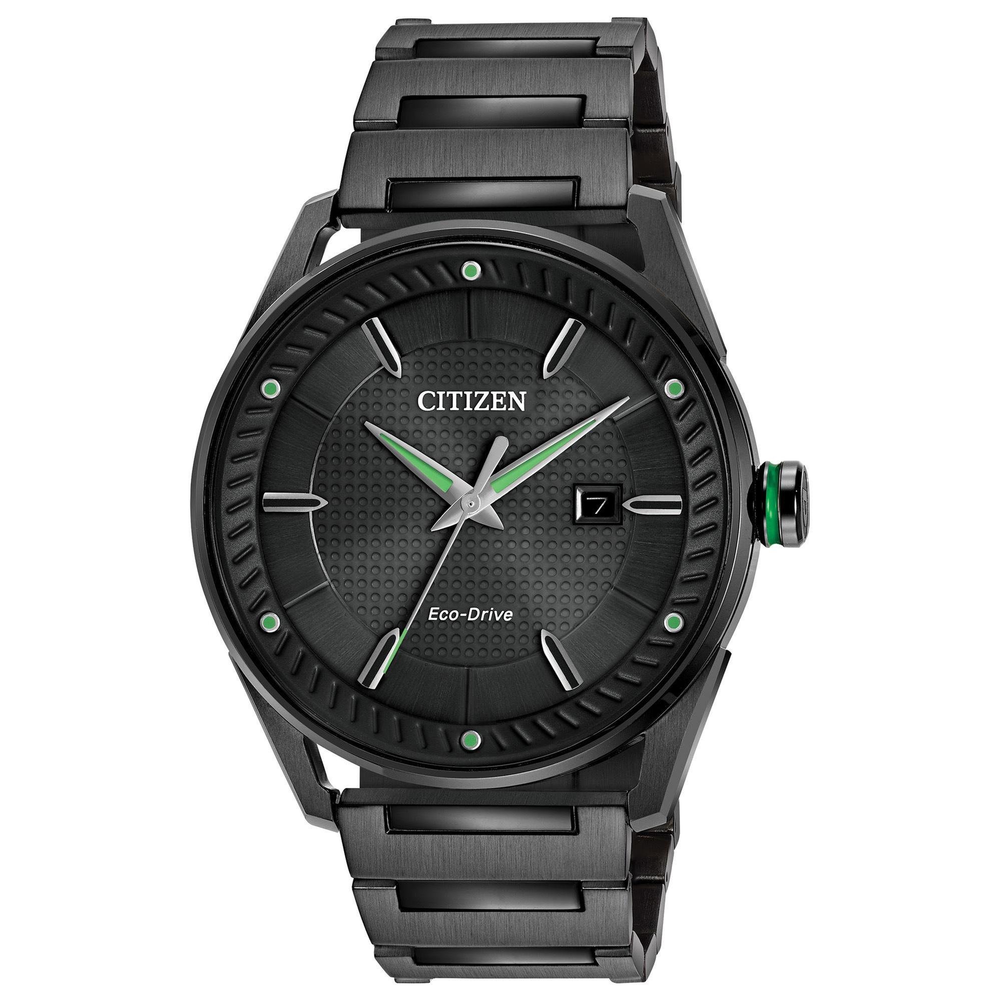 Citizen Mens Weekender Eco-Drive Watch 42mm Black Stainless Steel
