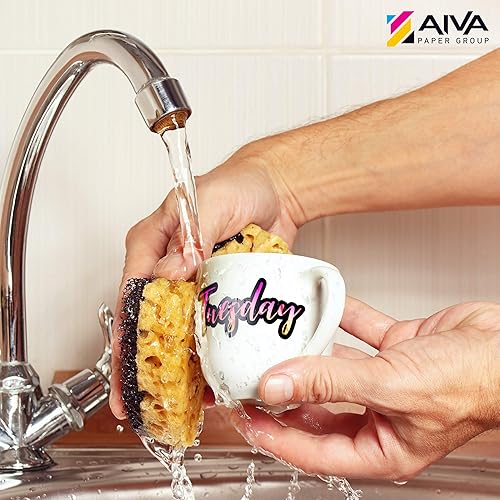 Miniatura 4 de Papel adhesivo de vinilo imprimible, papel de calcomanía impermeable para impresora de inyección de tinta, 70 hojas autoadhesivas, blanco mate,