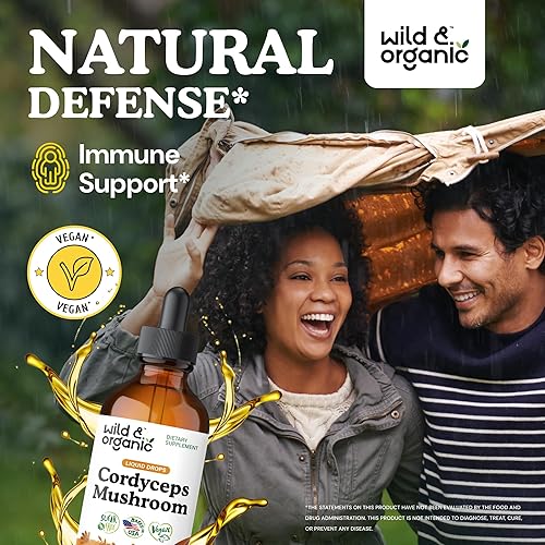 Miniatura 2 de Cordyceps - Extracto de hongos, suplemento líquido Cordyceps Sinensis para apoyo inmunológico y energético, tintura en polvo de hongos Cordyceps -