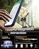 Vista 4 de TOCOL Funda magnética 3 en 1 para iPhone 14 Pro, mejorada [protección completa de cámara] con 2 protectores de pantalla, funda de grado militar