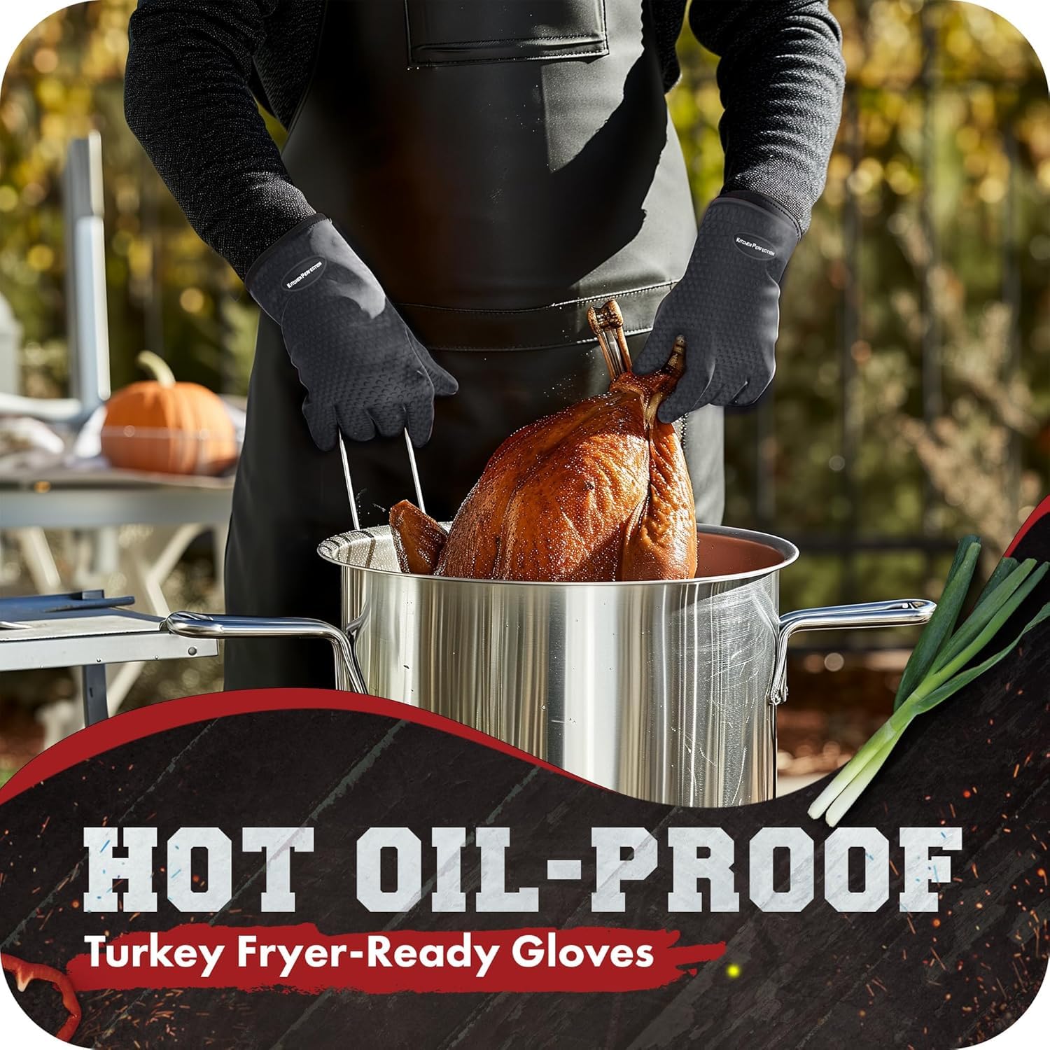Kitchen Perfection Gants de four pour fumoir - Noir minuit