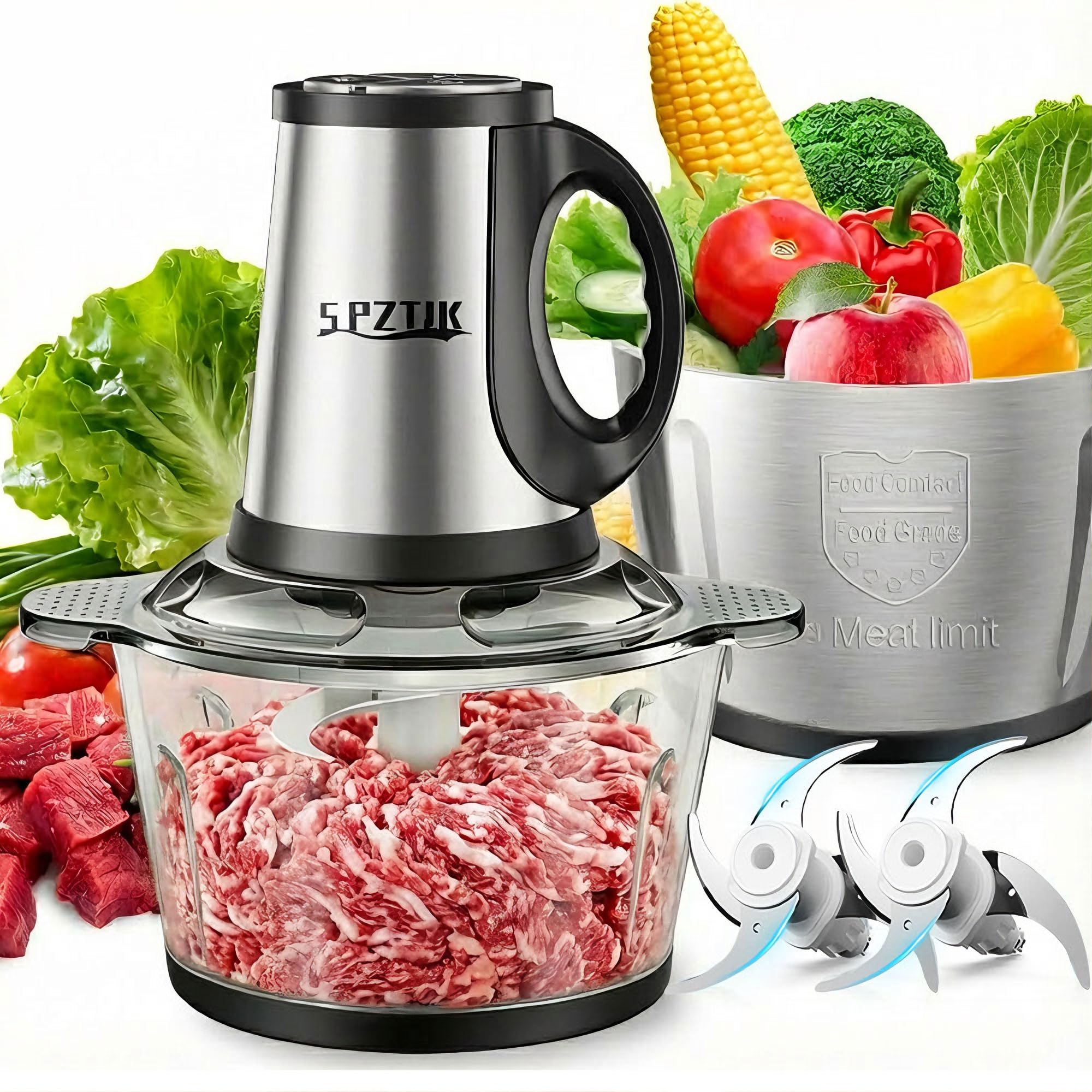 Amazon.com: SPZTJK 3-Speed Electric Food Processor: Meat Grinder