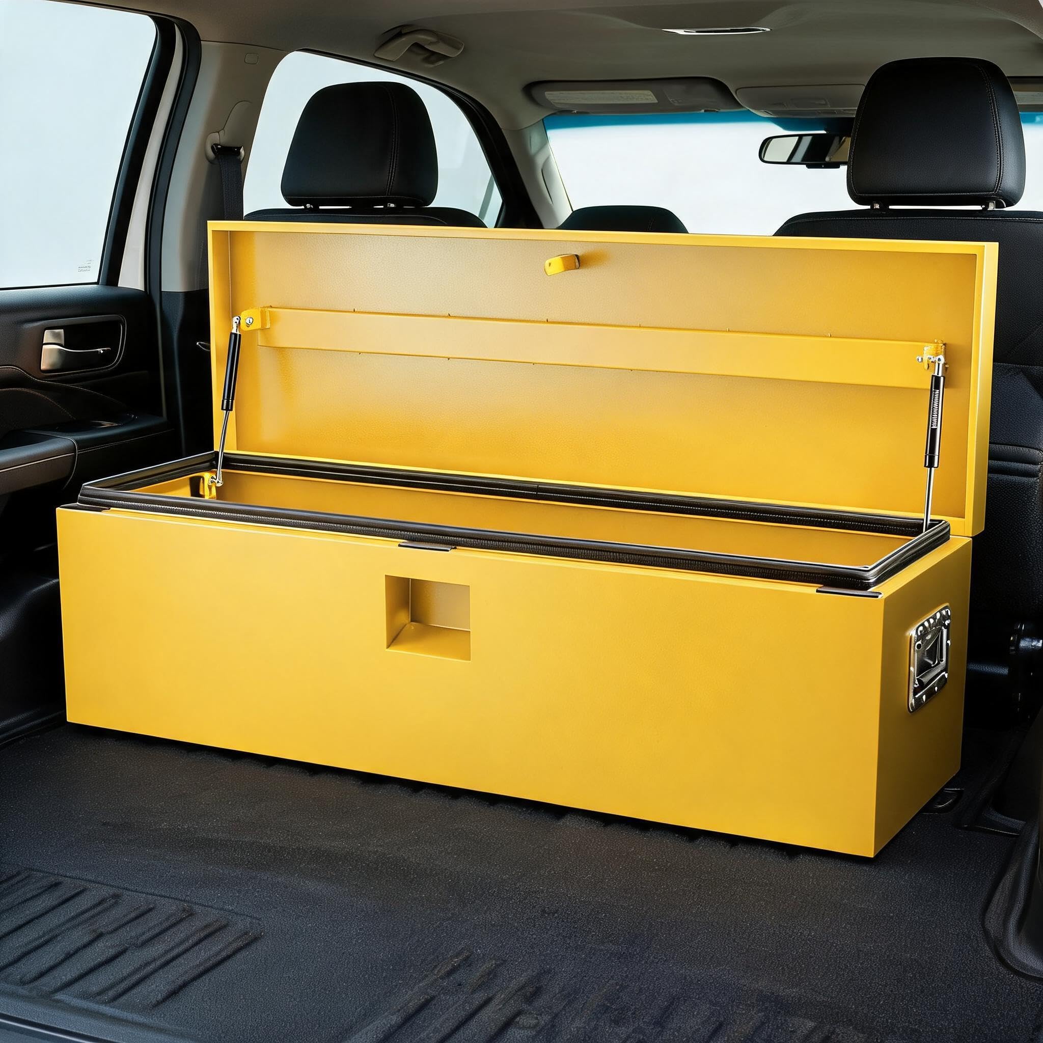 Heavy Duty Steel Truck Tool Box, Lockable Pickup Bed Storage Chest