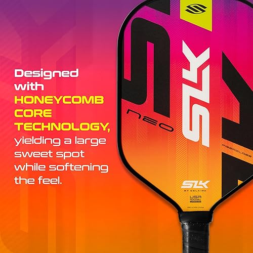 Miniatura 3 de Selkirk Sport SLK - Juego de 4 paletas de pickleball  2 juegos de fibra de vidrio SLK Neo  1 citrón + magenta y 1 atardecer eléctrico + oasis