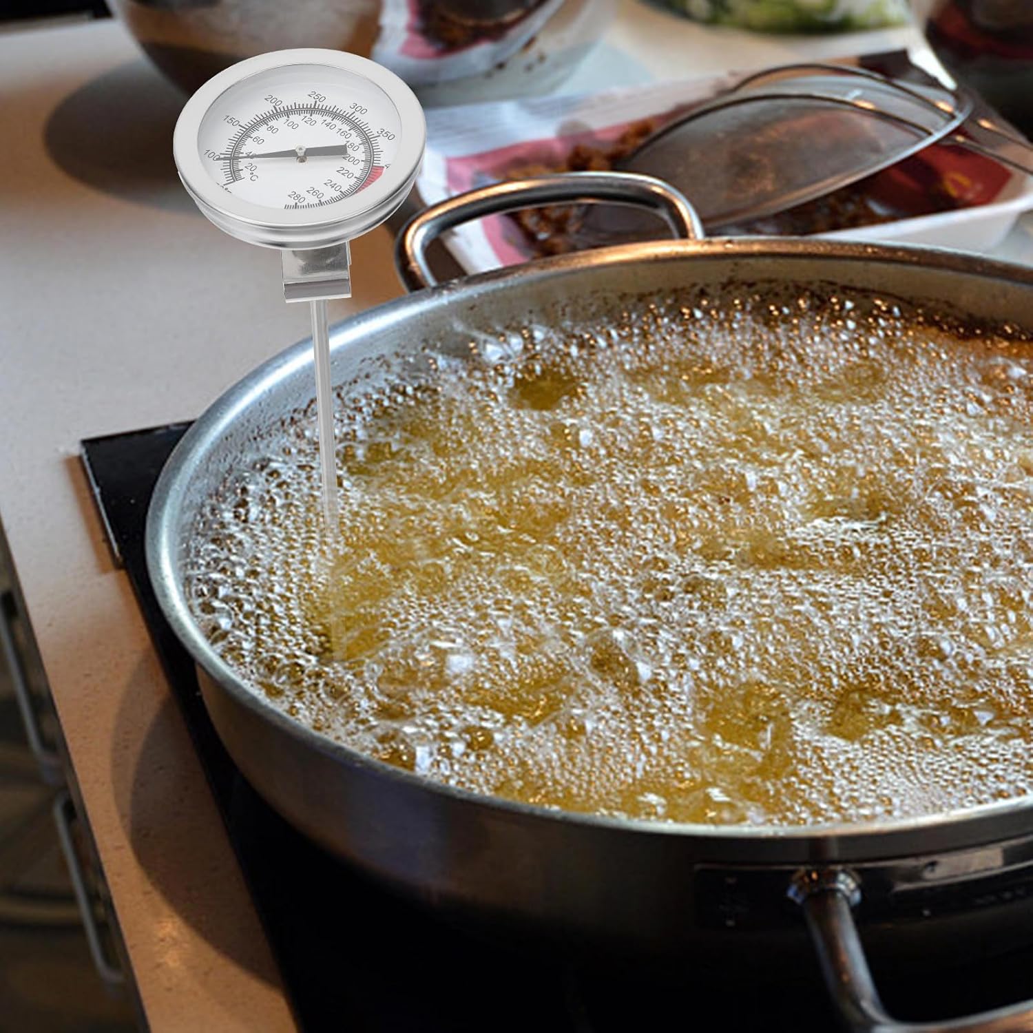 Stainless Steel Kitchen Food with Long Probe Silver