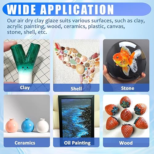 Miniatura 4 de Esmalte de arcilla seca al aire, barniz de arcilla seca al aire, esmalte de arcilla polimérica, sellador de escultura de arcilla de alto brillo para