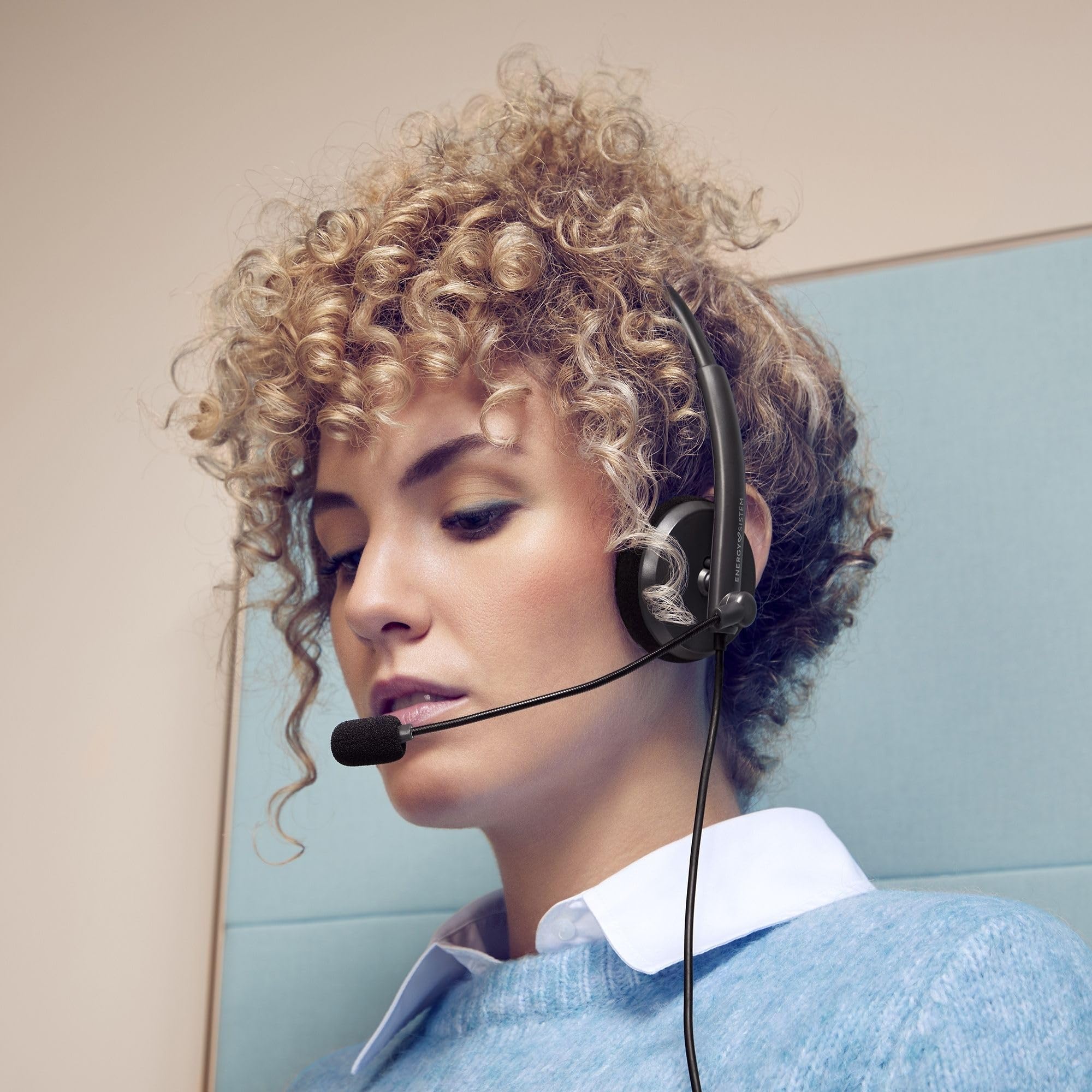 Energy Sistem Headset Office 2 Anthracite (Auricular On-Ear, Compatible con PC/Mac/Smartphone, Conector 3.5 mm, micrófono con Brazo retráctil), Negro (Paquete de 4)