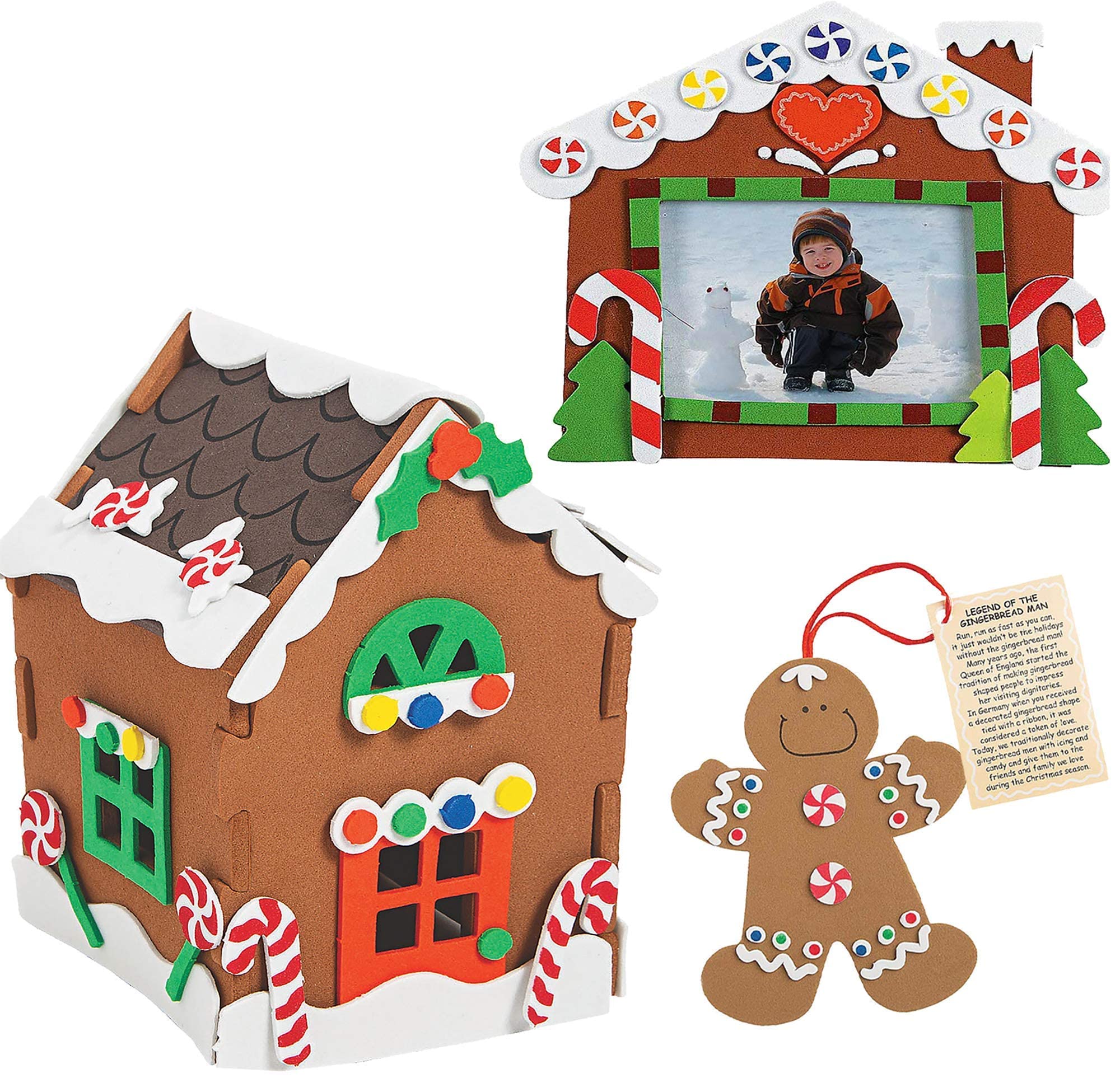 Foam Gingerbread House Craft Kit For Kids 3 Pc Christmas | Desertcart QATAR