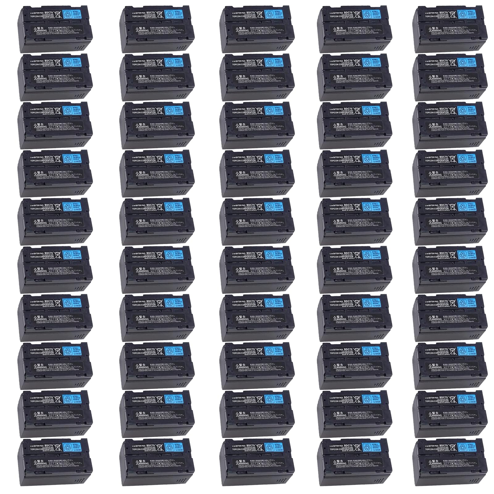 50-Pack BDC70 7 2V 5240mAh Rechargeable Lithium Battery for Topcon Sokkia Total Stations GPS Station and GNSS Receivers