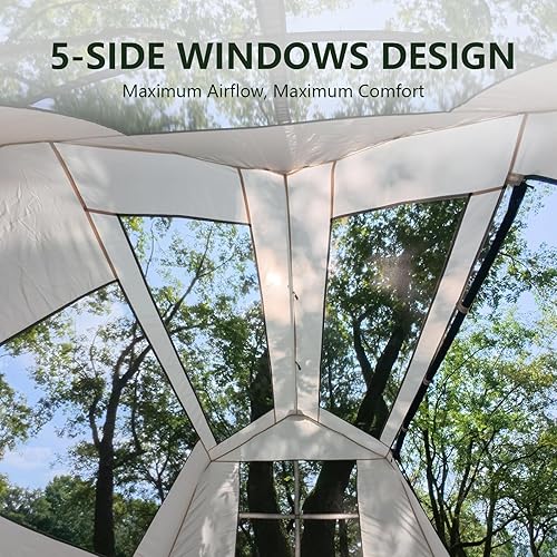 Miniatura 5 de BISINNA 4 Person Camping Tent Family Cabin Tents with Full Rainfly Waterproof Large Double Layer Glamping Tent for Car Camping Outdoor Picinic