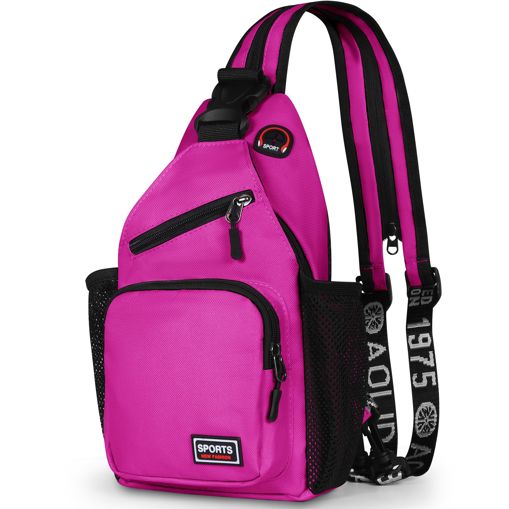 Geestock Convertible Sling Bag for Women Men, 12.6" Mini Sling Backpack Purse with Headphone Hole Fit 7.9" Tablet, Lightweight Casual Crossbody Chest