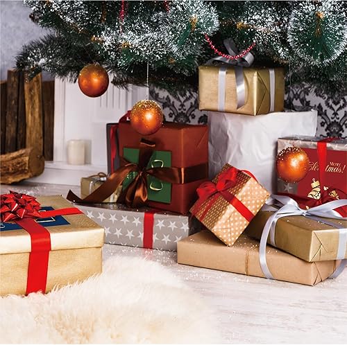 Miniatura 4 de Quera - 24 tarjetas de felicitación de Navidad con sobres calcomanías de Feliz Navidad Año Nuevo bombillas de copo de nieve caja de regalo de árbol