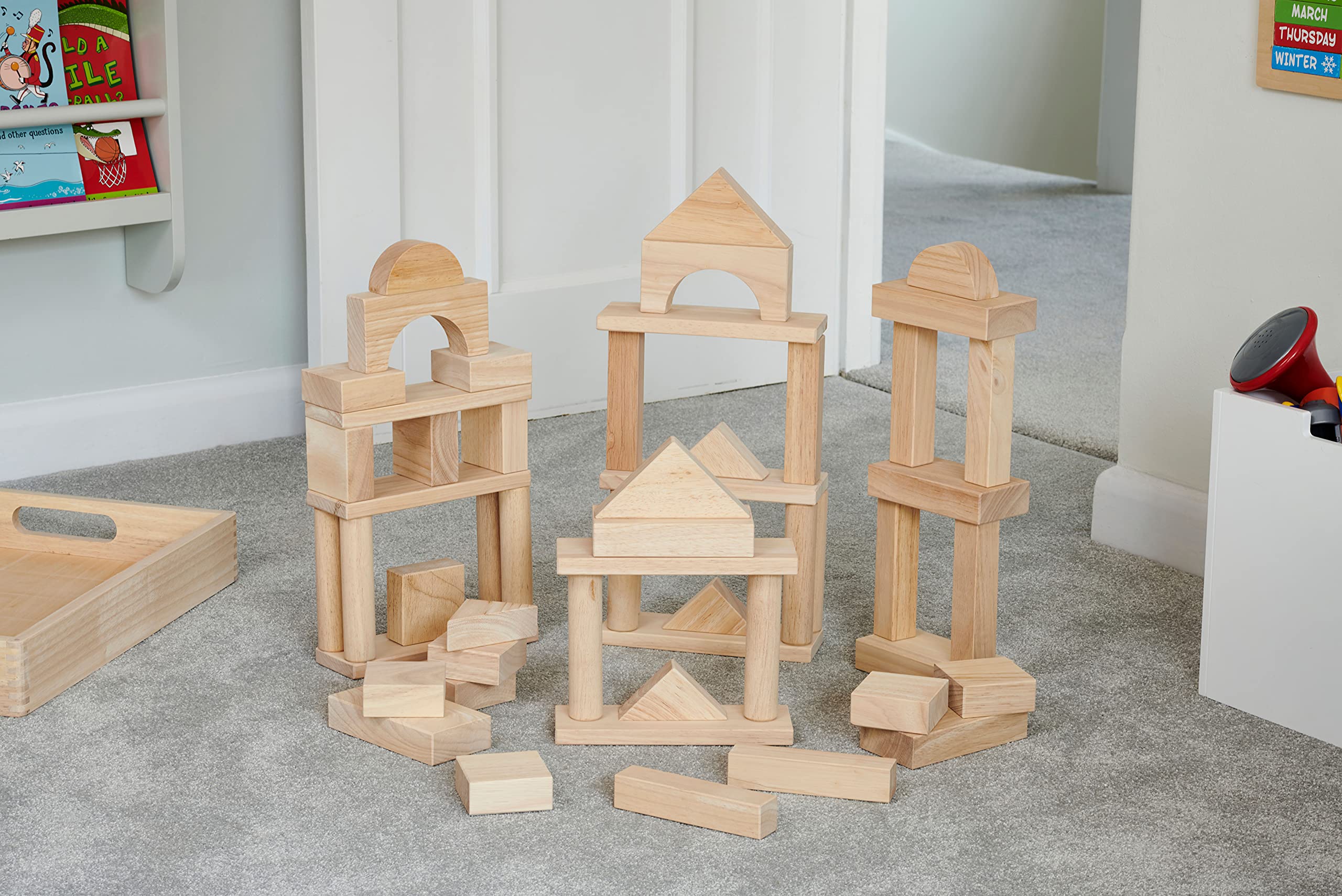 TickiT 73438 Jumbo Wooden Block Set, Holzfarbe