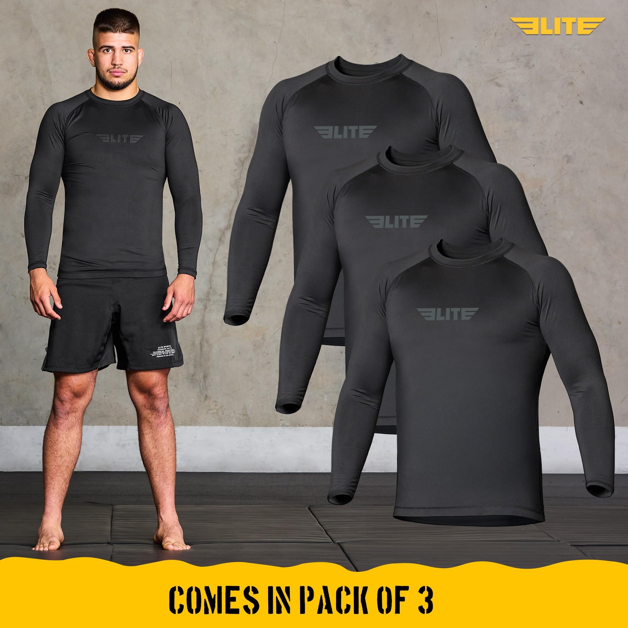 Elite Sports Herren Rash Guard래쉬가드.防晒霜protector De Cenizas.راش جاردמגן פריחהrash Guardrashguard Rashguard