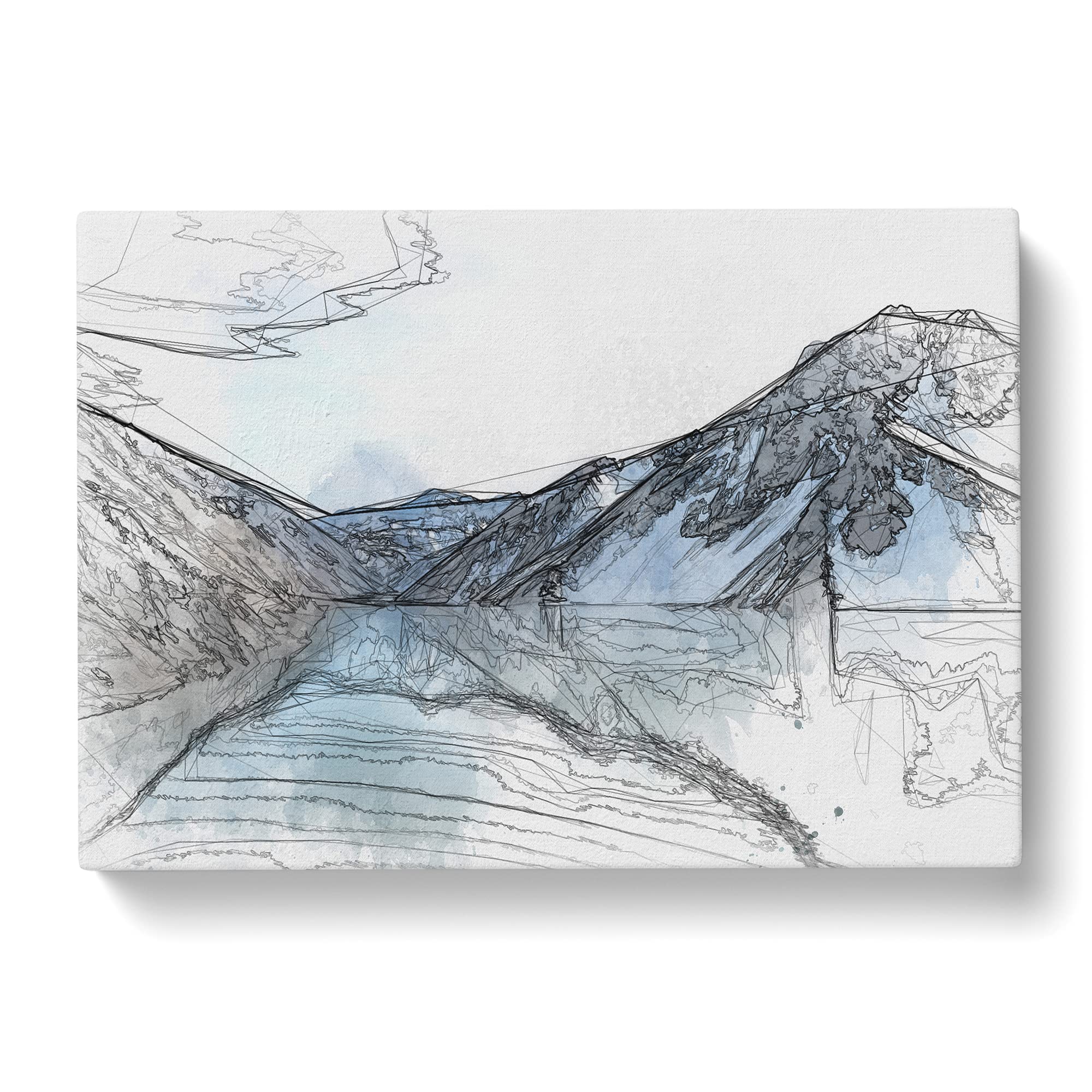 El Yeso Dam Reservoir In Chile Canvas Print, Mixed, 25L x 50W cm - Image 2