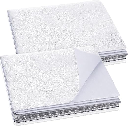 Treela 2 Pcs 45 x 18 Inch Heat Resistant Batting for Potholders | Insulating Thermal Lining with Reflective Layer, Large Sheet to Cut Multiple Hot Pads, Heat-proof Fabric for Kitchen Sewing