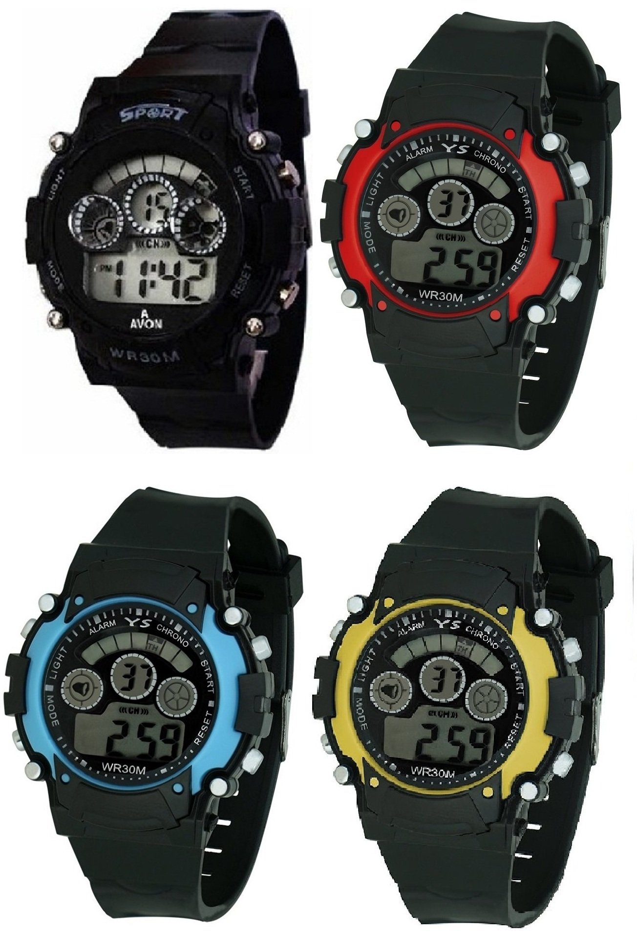 lemonade - pack of 4 fashion multifunction 7 lights unisex digital sports band for kids, children - above 10 years- Multi color (B07CPZ3ZV5) Amazon Price History, Amazon Price Tracker