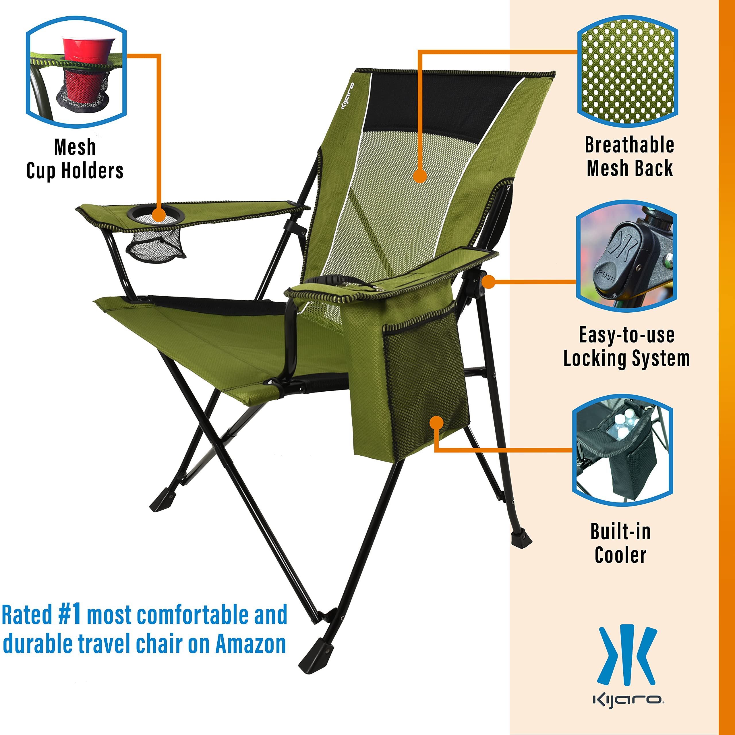 Kijaro Portable Rocker Camp Snapklik.com : Kijaro Dual Lock Portable Camping Chairs - Enjoy The ...