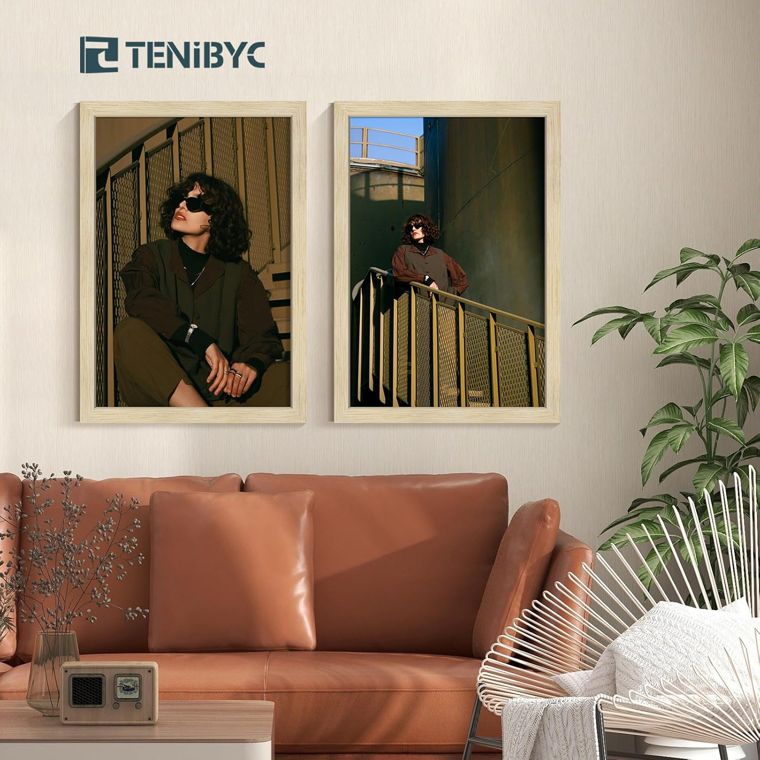 13x19 Picture Frames Set - 3 Pack - Natural Oak Wood - Tempered Glass - for Wall Photos, Family Memories, Posters & Puzzles, Home Decor