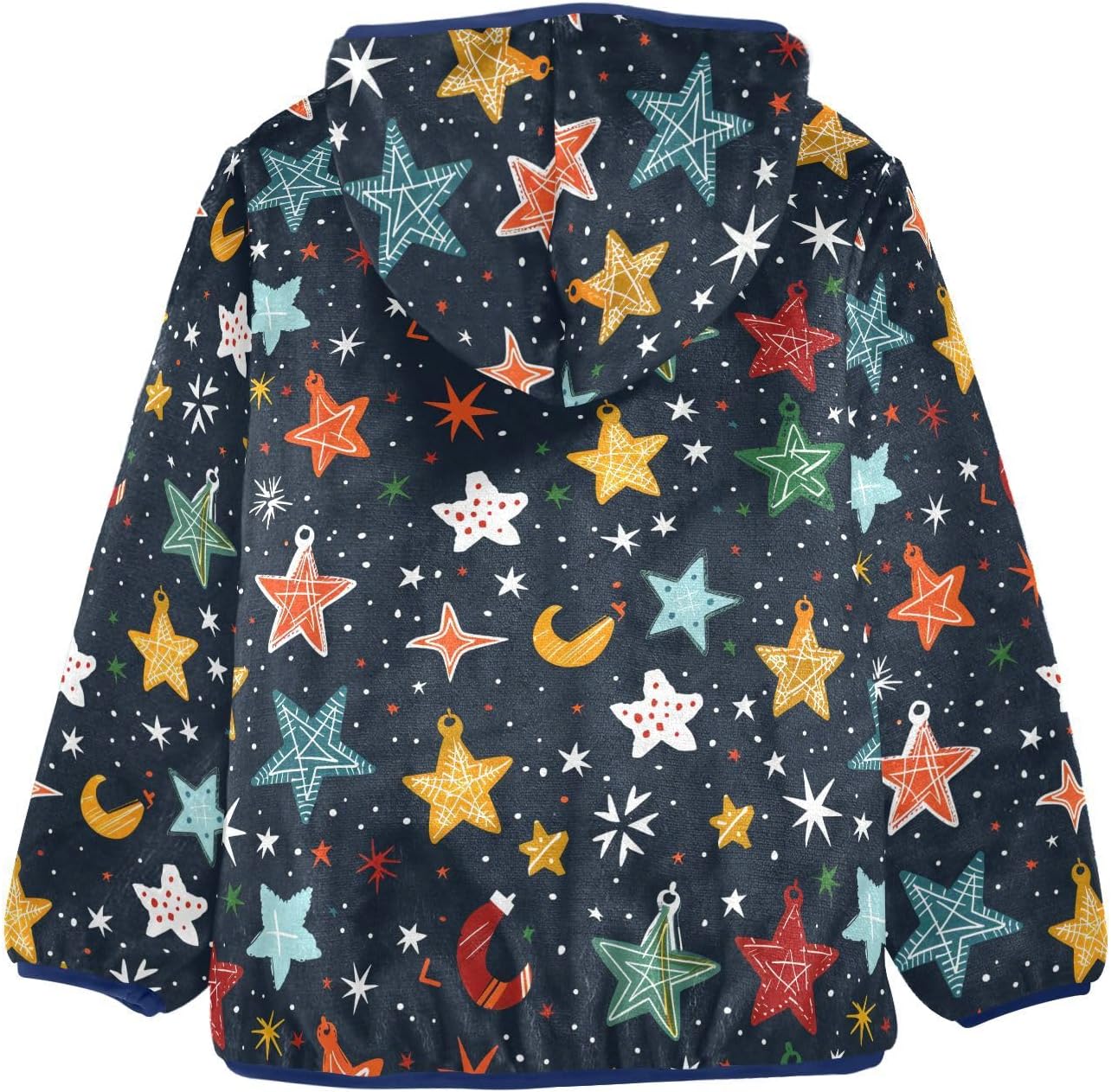 Stars with Christmas Elements Toddlers Winter Jackets Outerwear Jackets Navy Blue Baby Boy Girl Clothes 3T