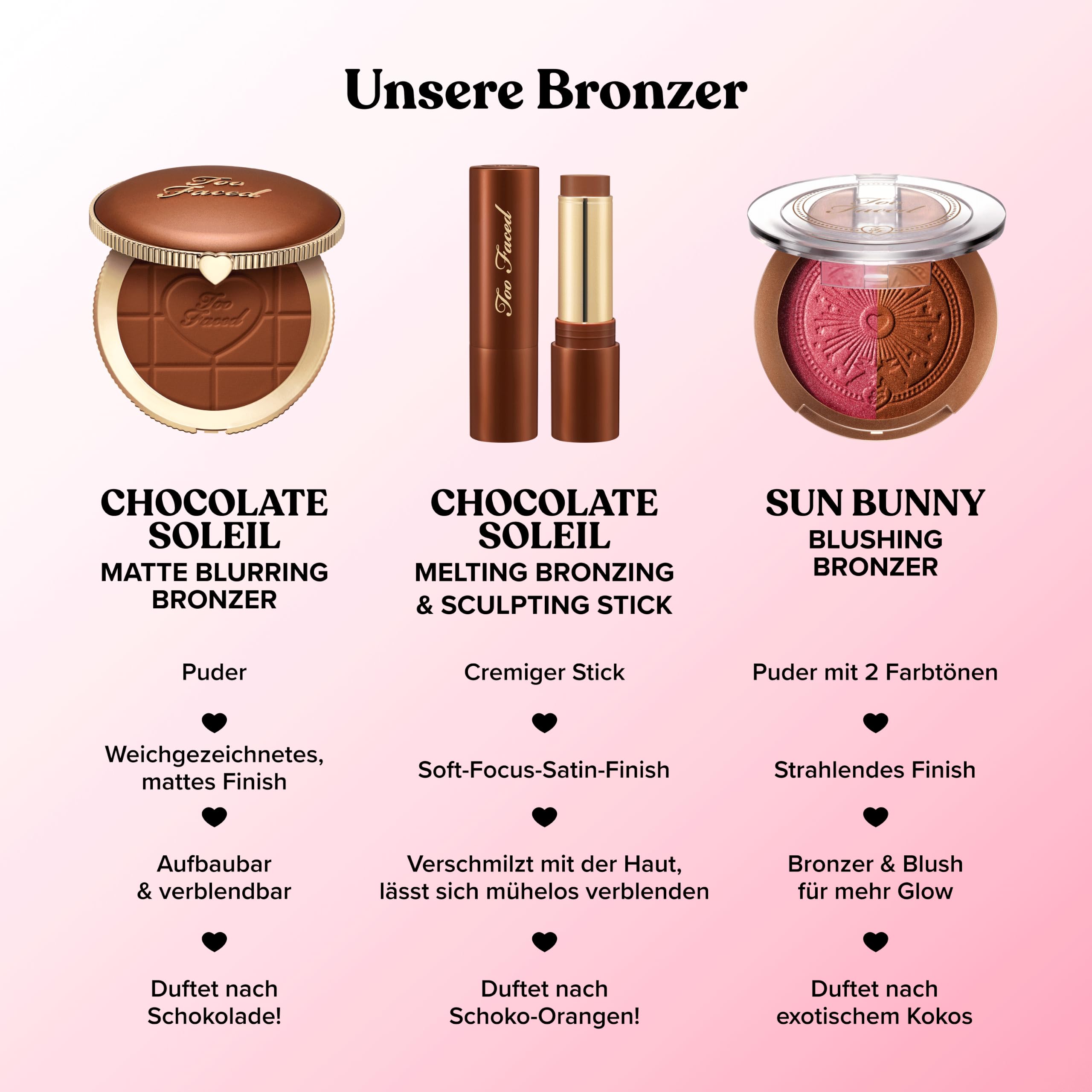 Too Faced Chocolate Soleil Matte Blurring Bronzer | Mattierender Puder-Bronzer