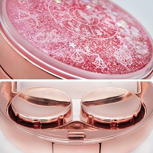 Miniatura 4 de Estuche para lentes de contacto, bonito kit de herramientas de extracción de lentes de contacto de color de ojos con botella de solución de espejo