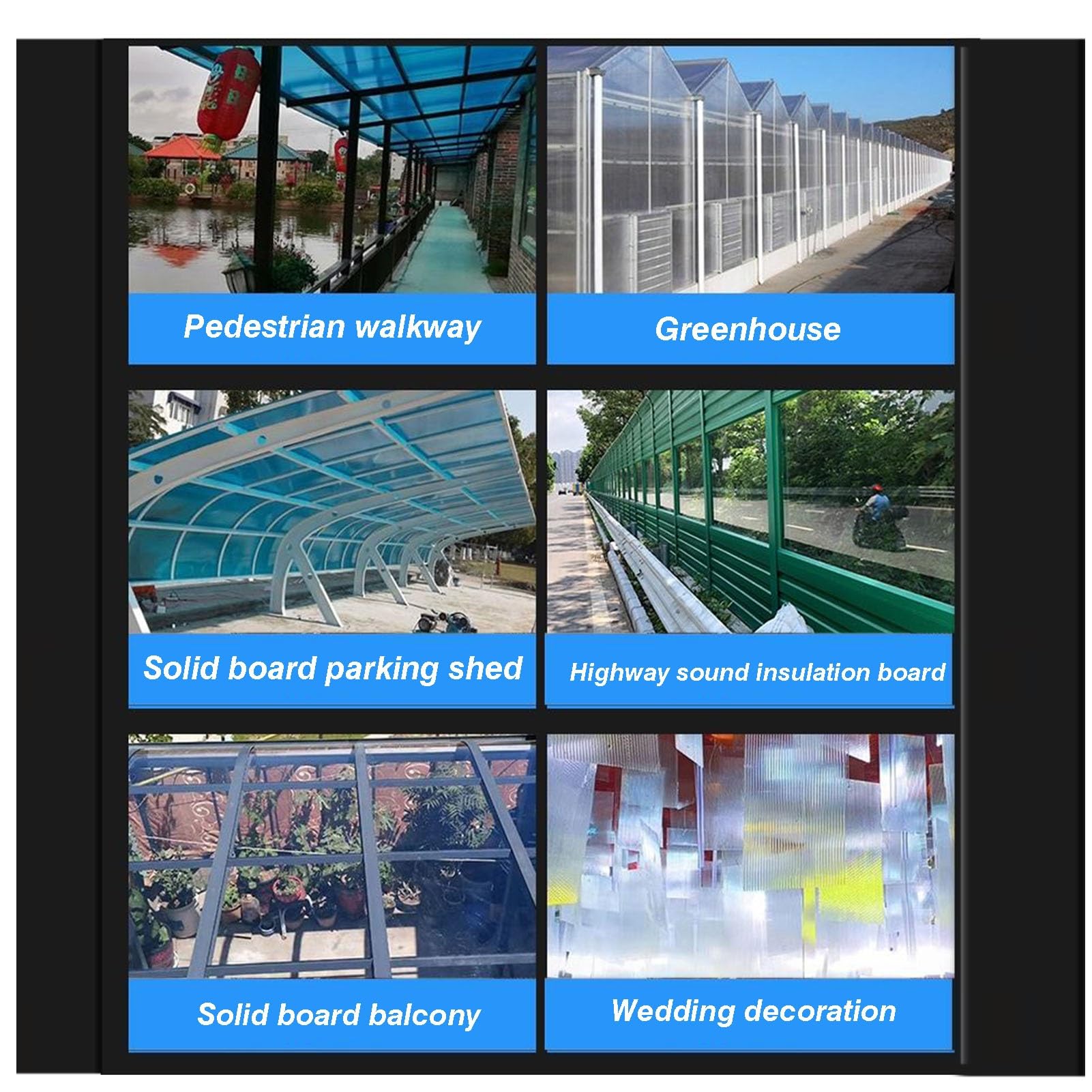 12 Stück doppelwandige Polycarbonatplatten, transparente Isolier- und Tageslichtplatten, isolierende, transparente Polycarbonat-Dachplatten für Dachbegrünung, Landwirtschaft, Gartenbau, Hof,